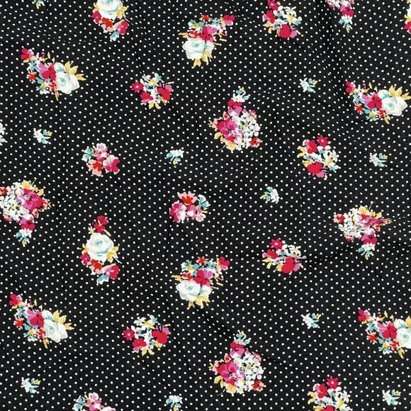 torrid Polka Dot Floral Print High-Low Strappy Summer Dress Smocked Sz 2 - NWOT - Picture 4 of 7